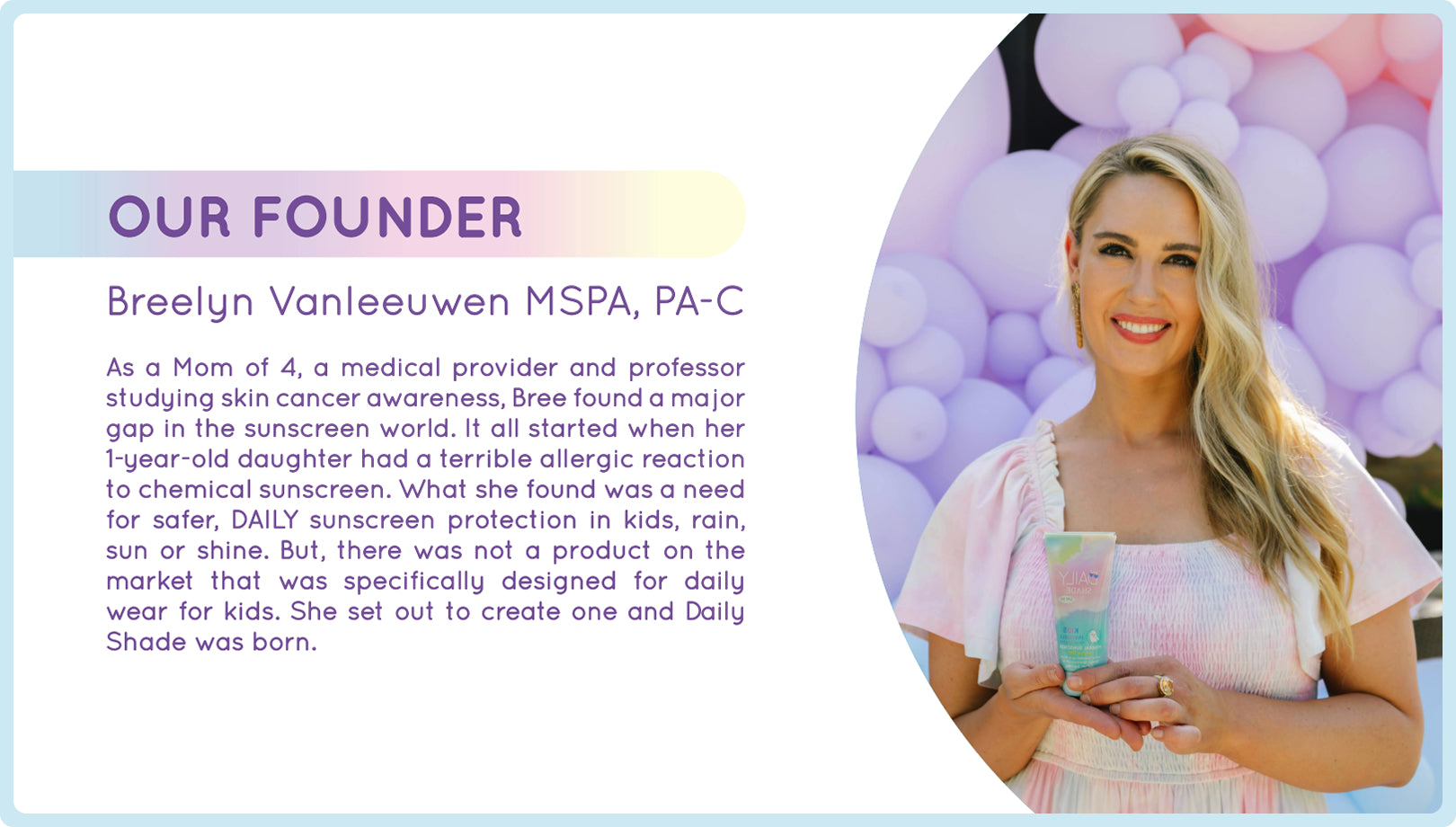 Our Founder Breelyn Vanleeuwen